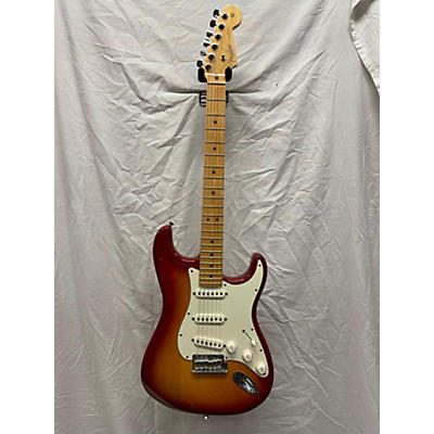 Fender Used 2008 Fender American Standard Stratocaster Cherry Sunburst Solid Body Electric Guitar