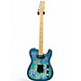 Used 2008 Fender Blue Flower Telecaster Blue Flower Solid Body Electric Guitar Blue Flower