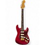 Used 2008 Fender Deluxe Player's Stratocaster Crimson Red Trans Solid Body Electric Guitar Crimson Red Trans