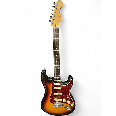 Used 2008 Fender Standard Stratocaster Brown Sunburst Solid Body Electric Guitar