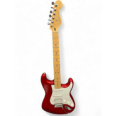 Used 2008 Fender Standard Stratocaster Candy Apple Red Solid Body Electric Guitar