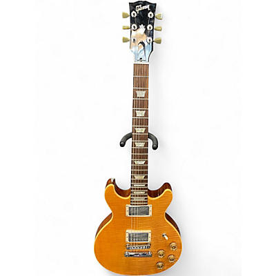 Used 2008 Gibson Les Paul Standard Double Cut Trans Amber Solid Body Electric Guitar