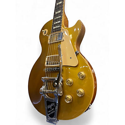 Used 2008 Gibson Les Paul Traditional Bigsby Gold Top Solid Body Electric Guitar