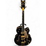 Used 2008 Gretsch Guitars Black Falcon G6136TBK 125th Anniversary Black and Gold Hollow Body Electric Guitar Black and Gold
