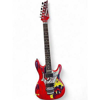 Used 2008 Ibanez JS20S 20th Anniversary Joe Satriani Signature Red Solid Body Electric Guitar
