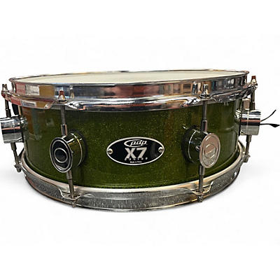 Used 2008 PDP by DW 5X14 x7 green sparkle Drum