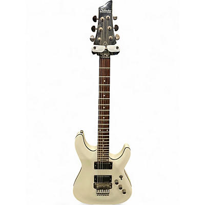 Used 2008 Schecter Guitar Research C1-FR White Solid Body Electric Guitar