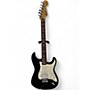 Used 2009 Fender Standard Stratocaster HSS Black and White Solid Body Electric Guitar Black and White