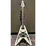 Used Gibson Used 2009 Gibson Tribal Flying V White With Black Tribal Print Solid Body Electric Guitar White with Black Tribal Print