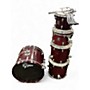 Used 2009 Gretsch Drums 5 Piece Catalina Maple dark cherry Drum Kit dark cherry