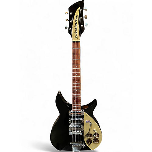 Used 2009 Rickenbacker 325C58 Black and Gold Hollow Body Electric Guitar Black and Gold