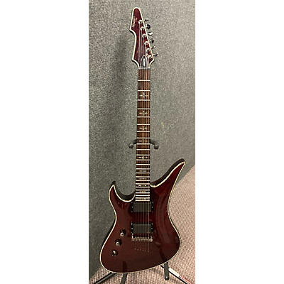 Schecter Guitar Research Used 2009 Schecter Guitar Research AVENGER HELLRAISER DIAMOND SERIES LEFT HANDED Trans Red Solid Body Electric Guitar