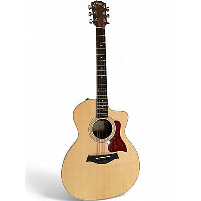 Used 2009 Taylor 214CE Natural Acoustic Electric Guitar