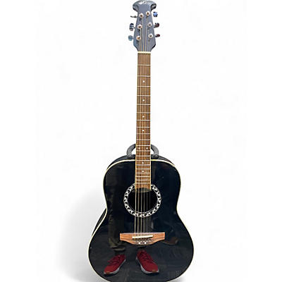 Used 2010 Applause AA21 Black Acoustic Guitar