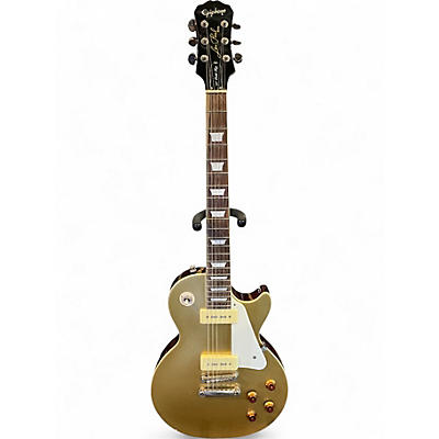 Used 2010 Epiphone LES PAUL STANDARD 56' GOLD TOP GOLD Solid Body Electric Guitar