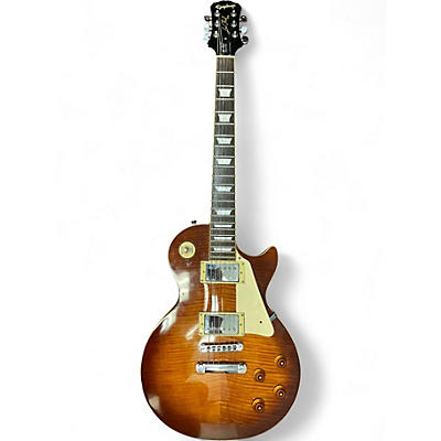 Used 2010 Epiphone Les Paul Standard 2 Color Sunburst Solid Body Electric Guitar