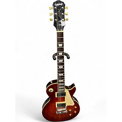 Used 2010 Epiphone Les Paul Standard Cherry Sunburst Solid Body Electric Guitar
