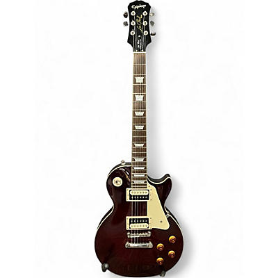 Used 2010 Epiphone Les Paul Traditional Pro Wine Red Solid Body Electric Guitar