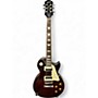 Used 2010 Epiphone Les Paul Traditional Pro Wine Red Solid Body Electric Guitar Wine Red
