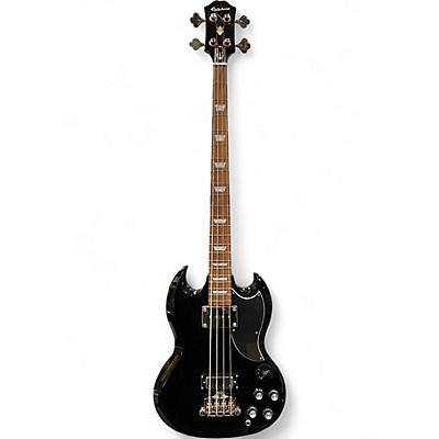 Used 2010 Epiphone SG BASS Black Electric Bass Guitar