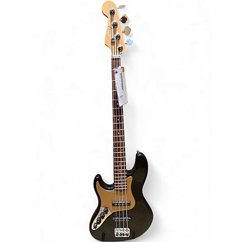 Used 2010 Fender American Deluxe Jazz Bass Left Handed Black Electric Bass Guitar Black