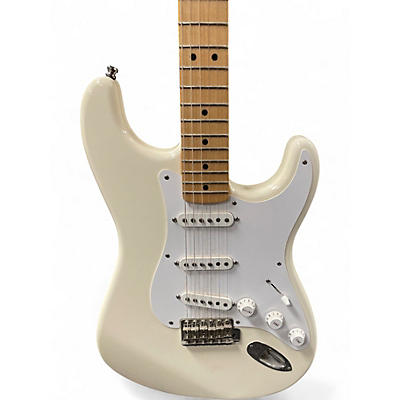 Used 2010 Fender Artist Series Jimmie Vaughan Tex-Mex Stratocaster Classic White Solid Body Electric Guitar