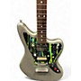 Used 2010 Fender Blacktop Jaguar Silver Solid Body Electric Guitar Silver