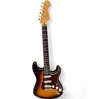 Used 2010 Fender Deluxe Players Stratocaster 3 Color Sunburst Solid Body Electric Guitar