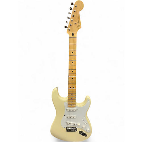 Used 2010 Fender Jimmy Vaughn Tex-Mex Stratocaster Olympic White Solid Body Electric Guitar Olympic White