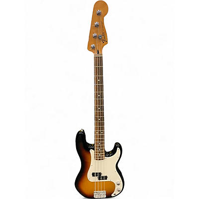Used 2010 Fender Standard Precision Bass Brown Sunburst Electric Bass Guitar