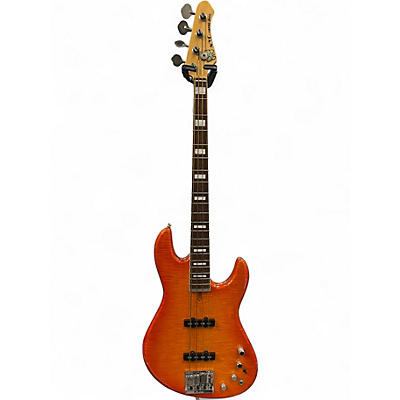 Used 2010 Fodera N.Y.C Empire Bass Transparent Orange Burst Electric Bass Guitar