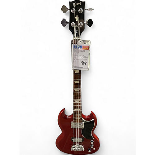 Used 2010 Gibson SG Bass Heritage Cherry Electric Bass Guitar Heritage Cherry