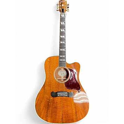 Used 2010 Gibson Songwriter Deluxe EC Koa Natural Acoustic Electric Guitar