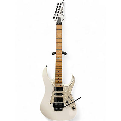 Used 2010 Ibanez RG350MPZ White Solid Body Electric Guitar