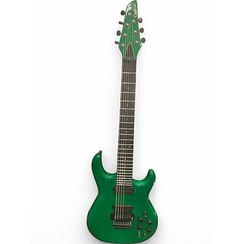 Used 2010s Carvin DC727 GREEN TRANSLUCENT Solid Body Electric Guitar GREEN TRANSLUCENT