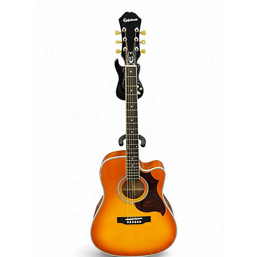 Used 2010s Epiphone FT350SCE 2 Color Sunburst Acoustic Electric Guitar 2 Color Sunburst
