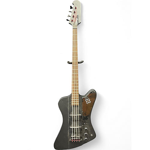 Used 2010s Epiphone Gothic Thunderbird IV Black Electric Bass Guitar Black