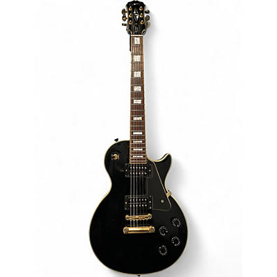 Used 2010s Epiphone LES PAUL CUSTOM BLACK Solid Body Electric Guitar