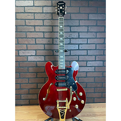 Epiphone Used 2010s Epiphone Riviera Custom P93 Wine Red Hollow Body Electric Guitar