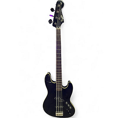 Used 2010s Fender Aerodyne Jazz Bass Black Electric Bass Guitar