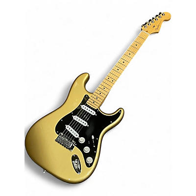 Used 2010s Fender FSR American Deluxe Stratocaster Aztec Gold Solid Body Electric Guitar