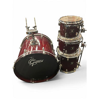 Used 2010s Gretsch Drums 4 Piece Catalina Ash Cherry Gloss Over Ash Drum Kit