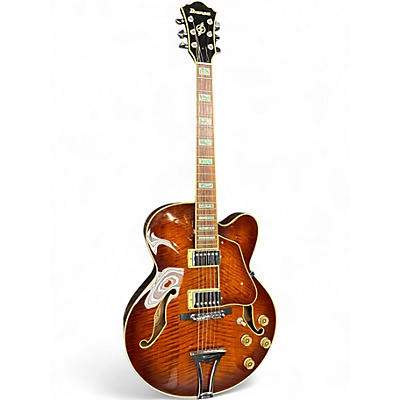 Used 2010s Ibanez AF85 Brown Sunburst Hollow Body Electric Guitar