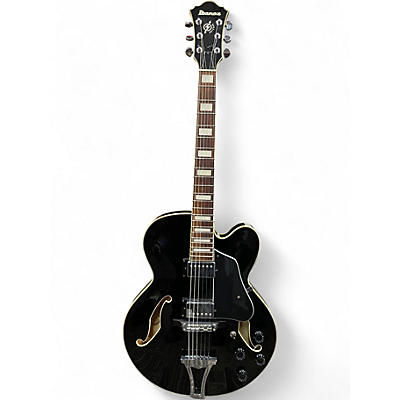 Used 2010s Ibanez AFS75 Artcore Black Hollow Body Electric Guitar