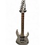 Used 2010s Ibanez RG370QMSP RG Series Metallic Silver Solid Body Electric Guitar Metallic Silver