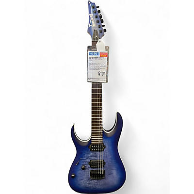 Used 2010s Ibanez RGA42FM Blue Solid Body Electric Guitar