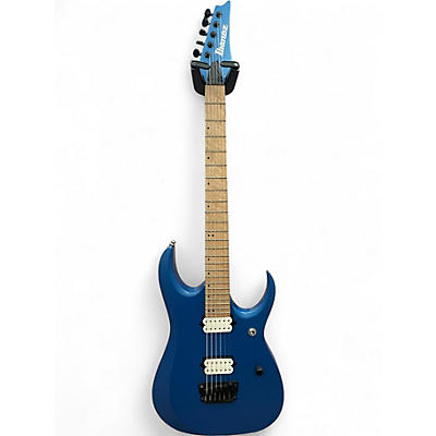 Used 2010s Ibanez RGDIR6M Laser Blue Matte Solid Body Electric Guitar