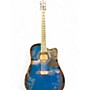 Used 2010s Ibanez V70CE Blue Acoustic Electric Guitar Blue