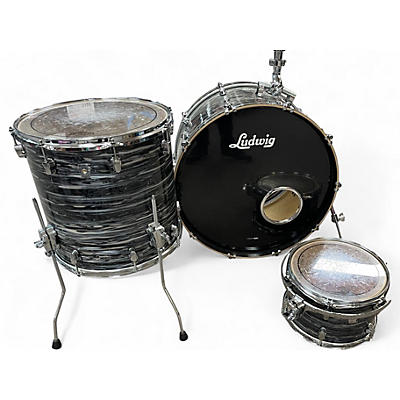Used 2010s Ludwig 3 Piece Keystone X Black Pearl Drum Kit