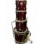 Used 2010s Ludwig 5 Piece Accent Combo 5-Piece Crimson Red Trans Drum Kit Crimson Red Trans